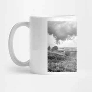 Black 5 on a Misty Day - Black and White Mug